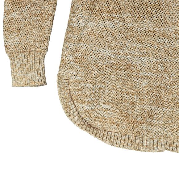 Rip Curl Sweater Jumper M Women Beige Marled Mesh Semi Sheer‎ Summer Wgt Cotton - Picture 10 of 11
